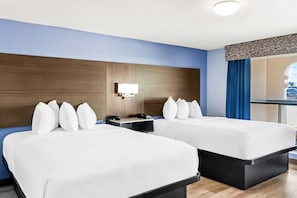 Room, 2 Queen Beds, Non Smoking | Desk, free WiFi, bed sheets, alarm clocks