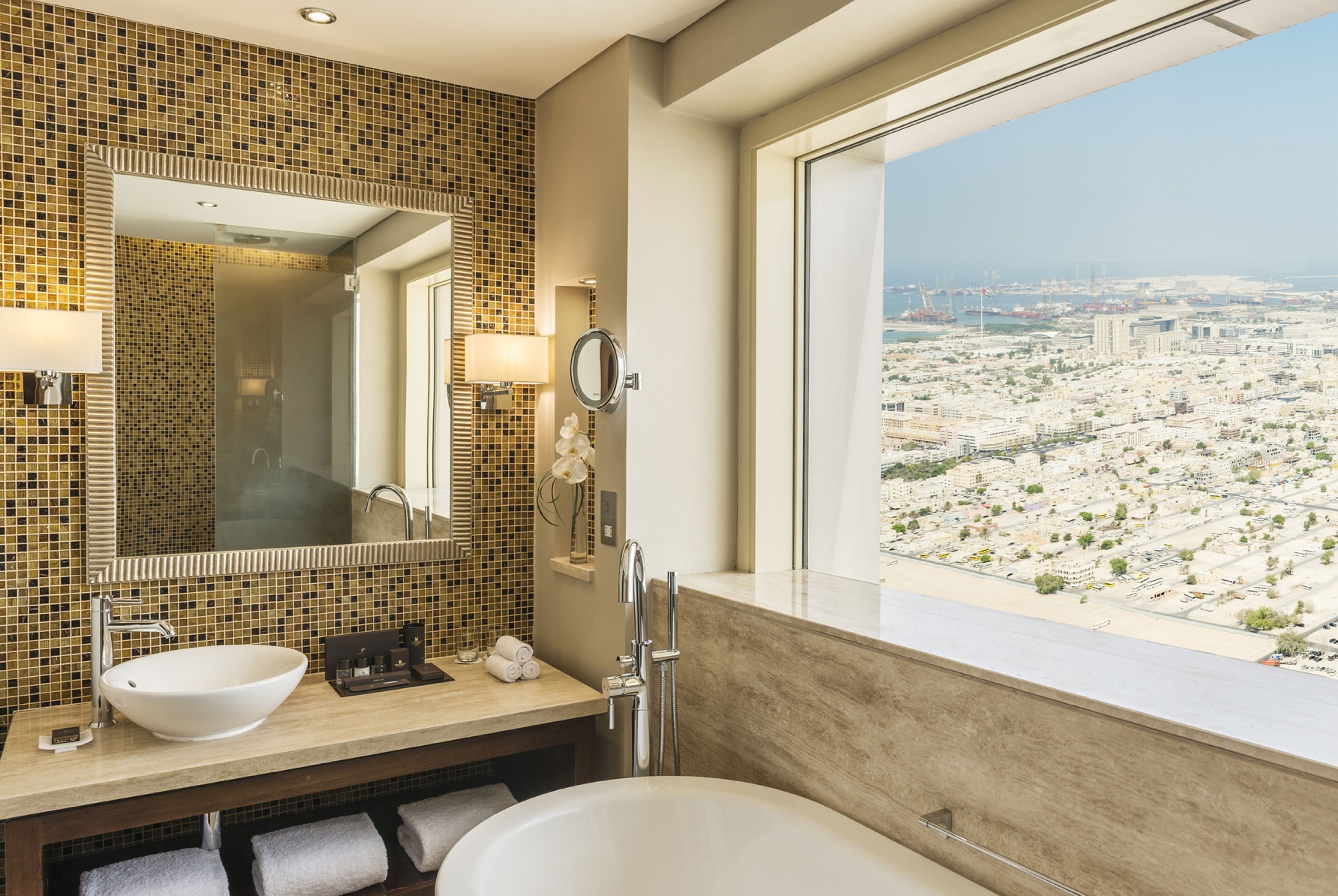 shower, free toiletries, hair dryer, bathrobes