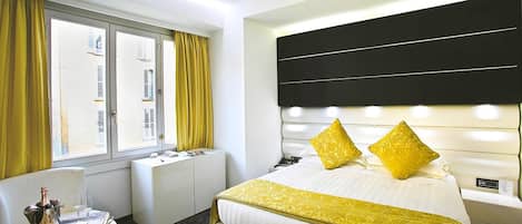 Premium bedding, minibar, in-room safe, desk