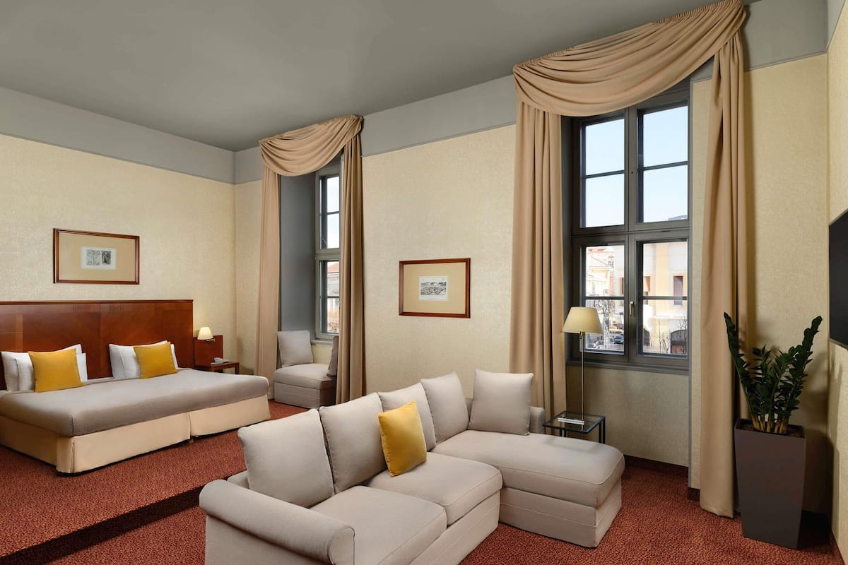 Junior Suite, Multiple Beds | In-room safe, desk, laptop workspace, blackout drapes