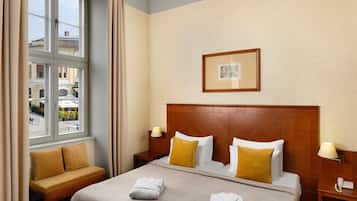 In-room safe, desk, laptop workspace, blackout curtains