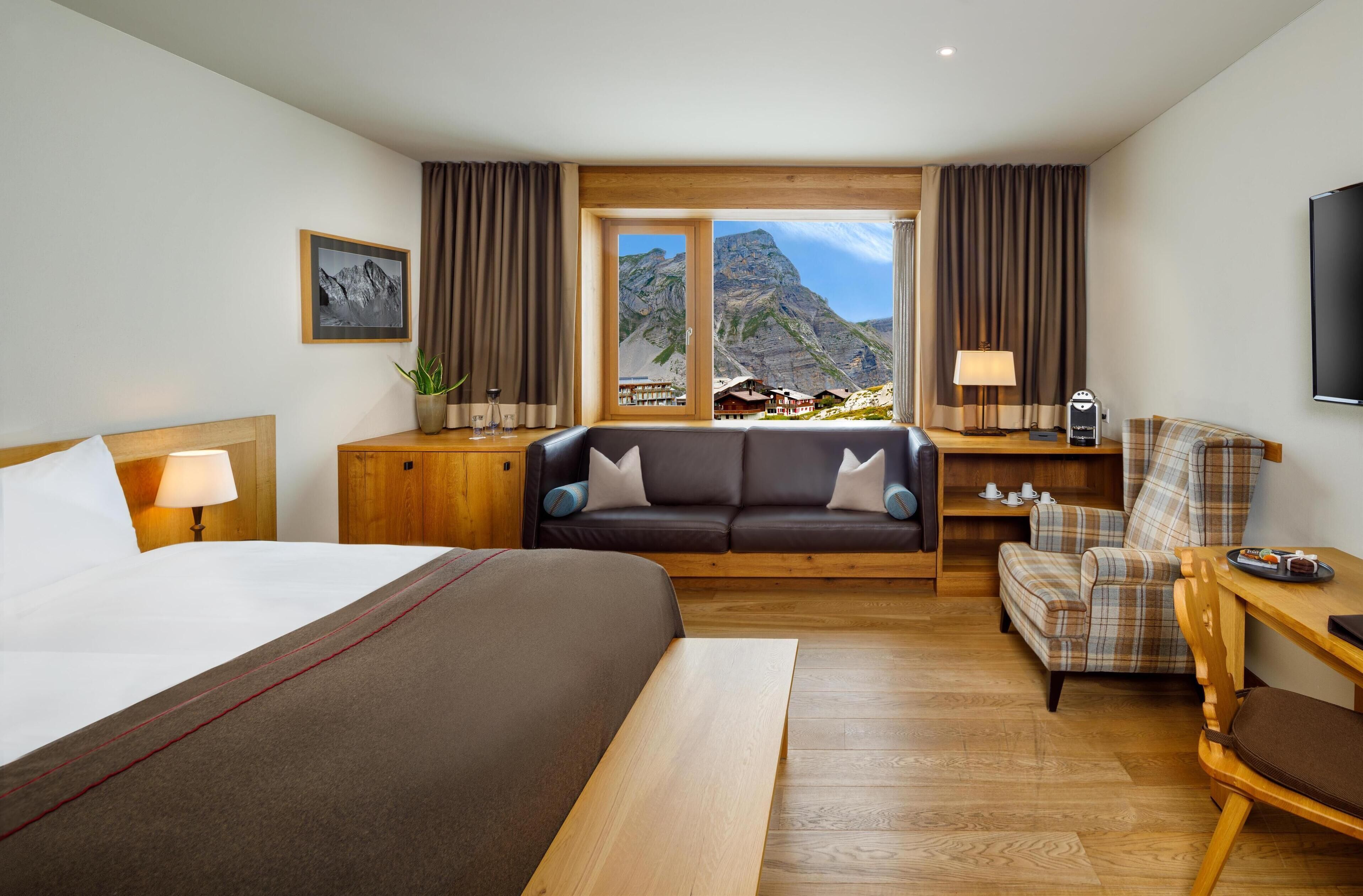 double or twin room (mountain view room) | premium bedding, down duvets, minibar, in-room safe