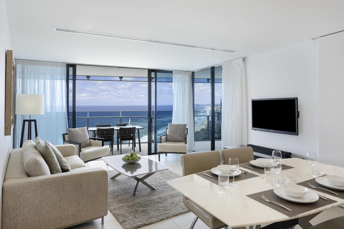 Apartment, 1 Bedroom, Ocean View | Minibar, in-room safe, iron/ironing board, cribs/infant beds