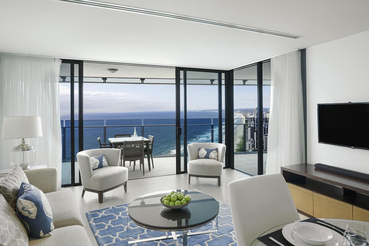 Apartment, 2 Bedrooms (Sky View) | Minibar, in-room safe, iron/ironing board, cots/infant beds