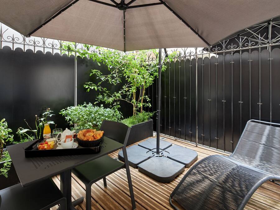 Deluxe tweepersoonskamer | Terras