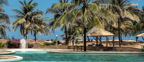 2 outdoor pools, open 7:00 AM to 6:30 PM, sun loungers