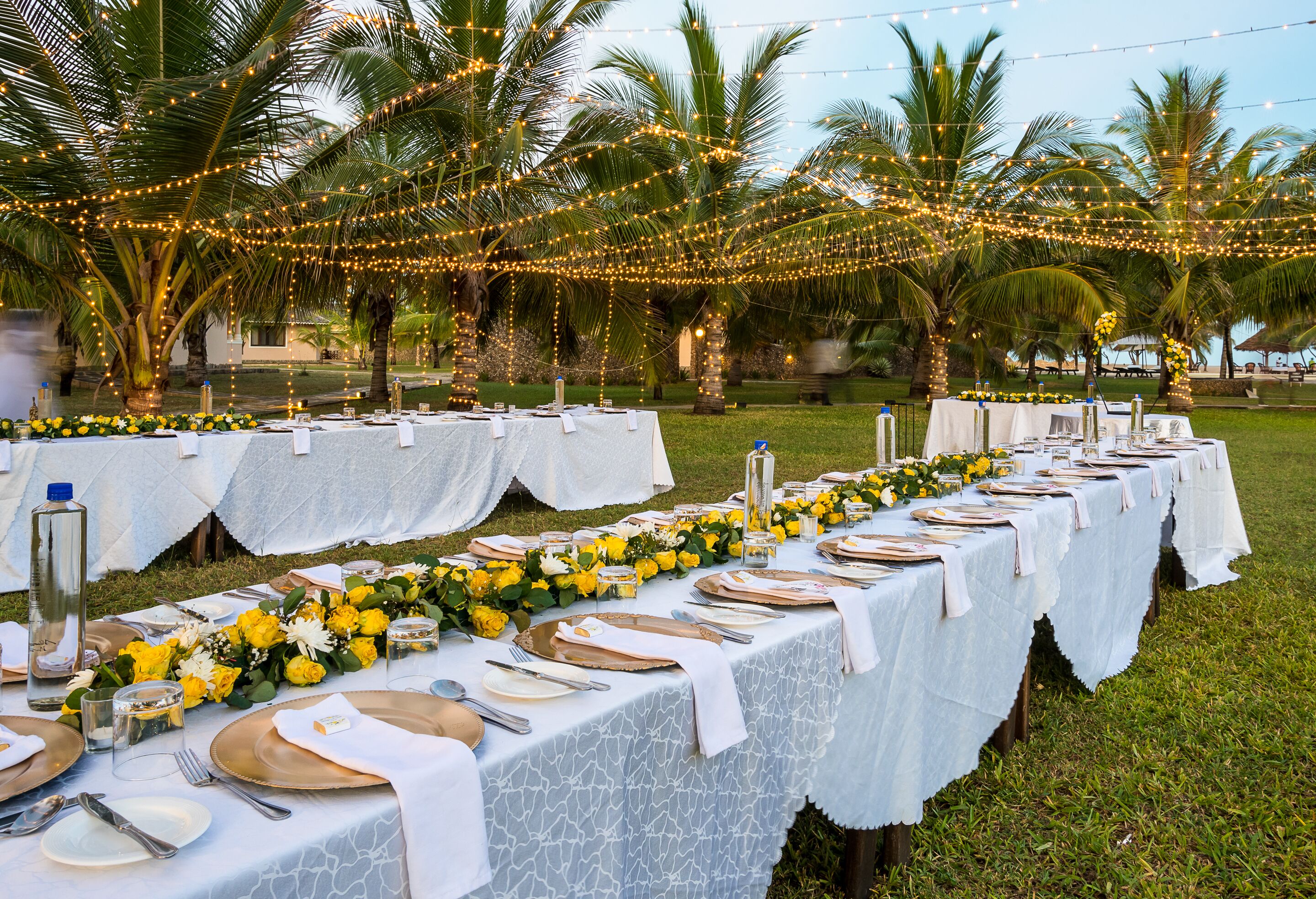 outdoor banquet area
