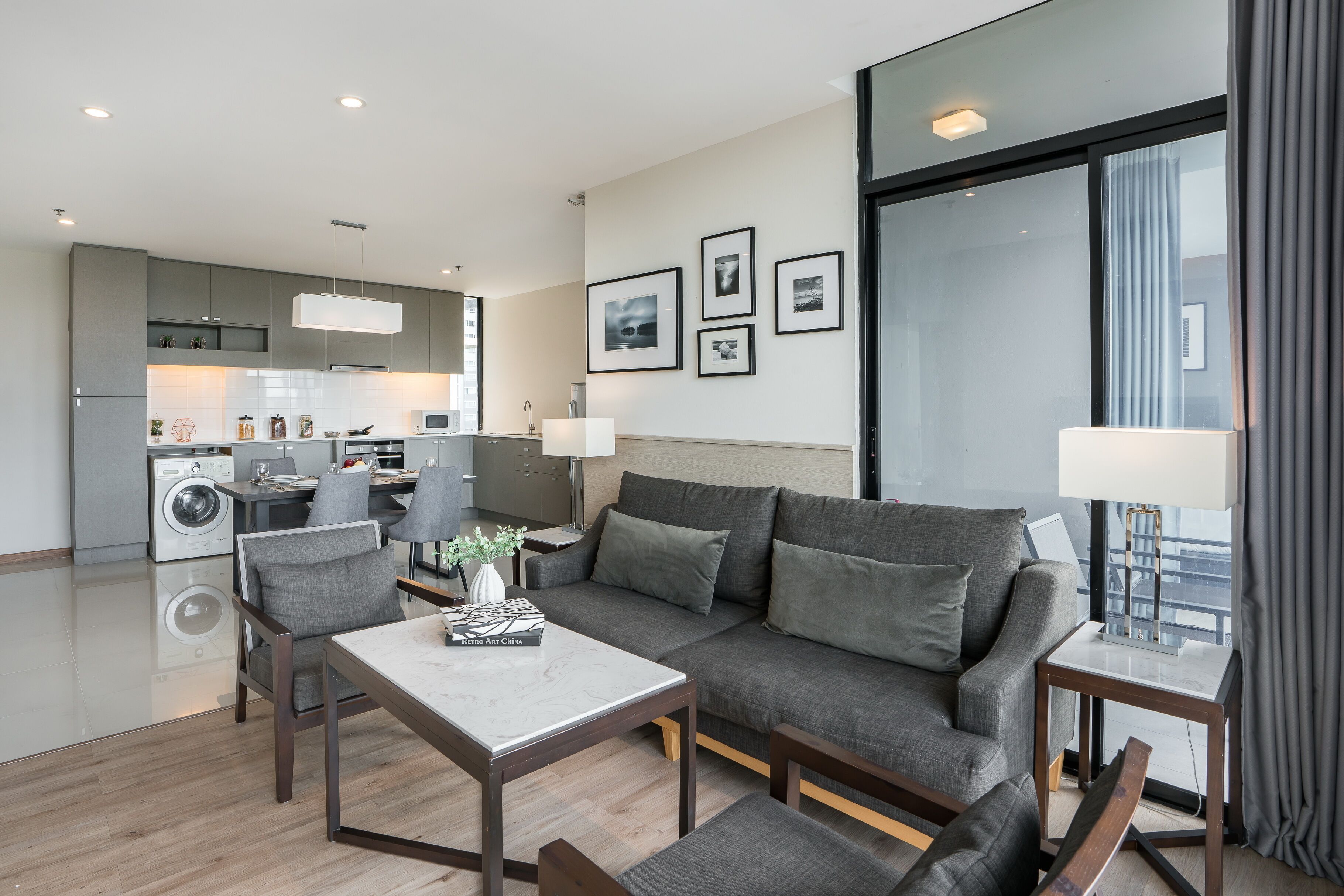 Family Suite Two Bedroom with Kitchenette | Living area | 32-inch LCD TV with satellite channels, TV, DVD player