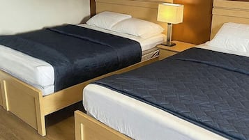 Escritorio, tabla de planchar con plancha, wifi gratis y ropa de cama