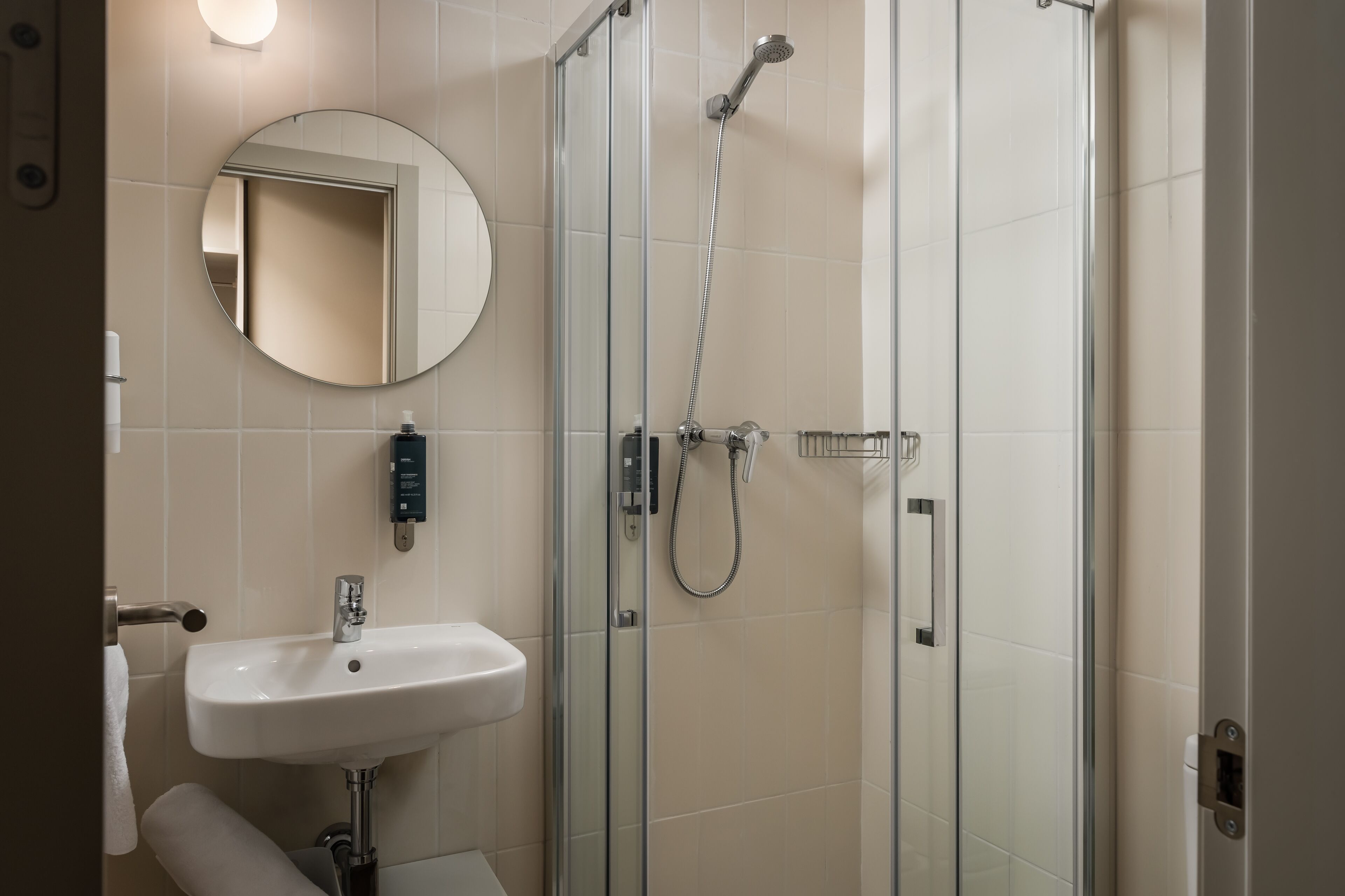 free toiletries, hair dryer, towels, soap