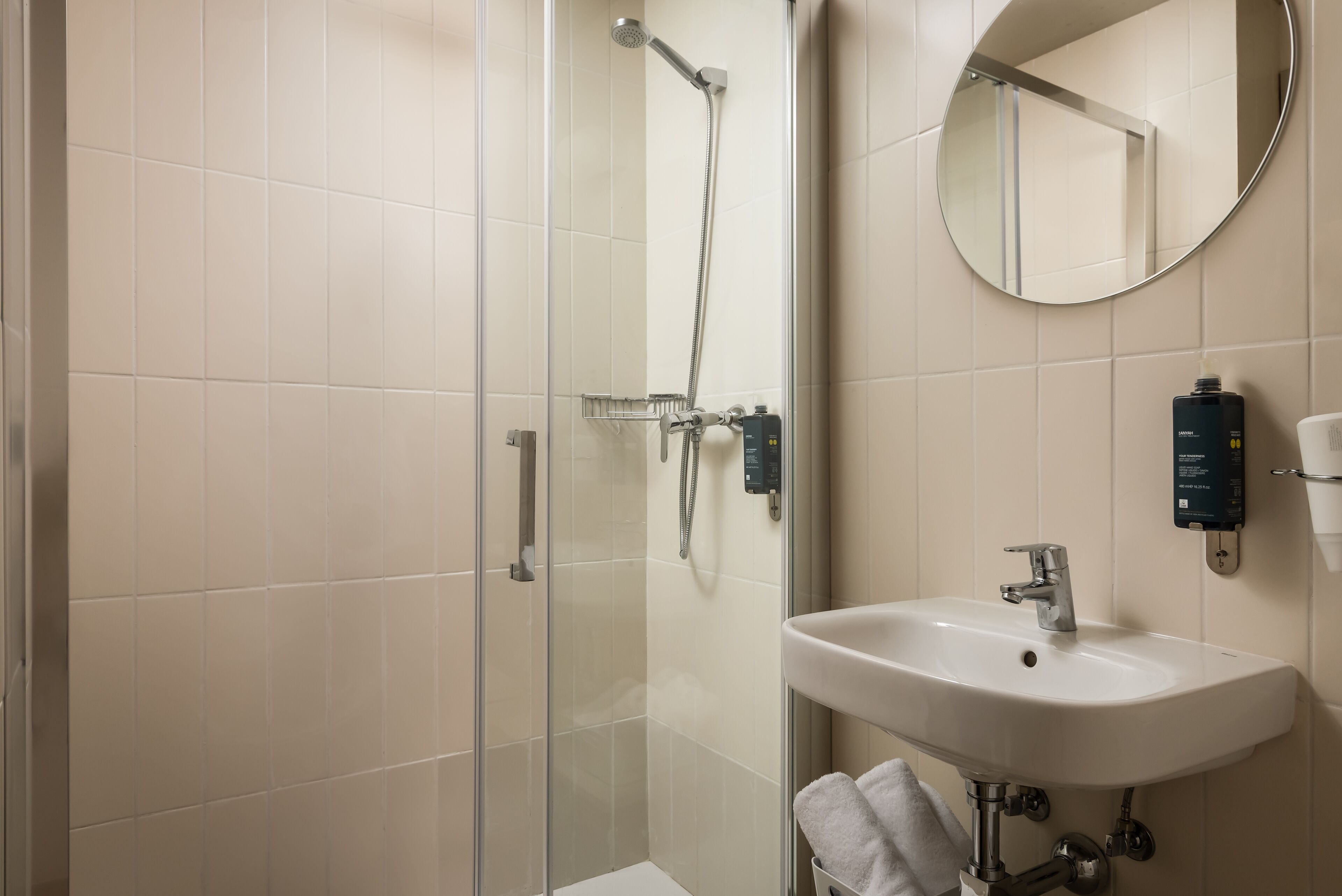 free toiletries, hair dryer, towels, soap