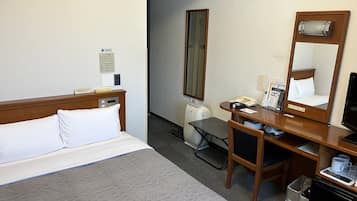 Desk, free WiFi, bed sheets