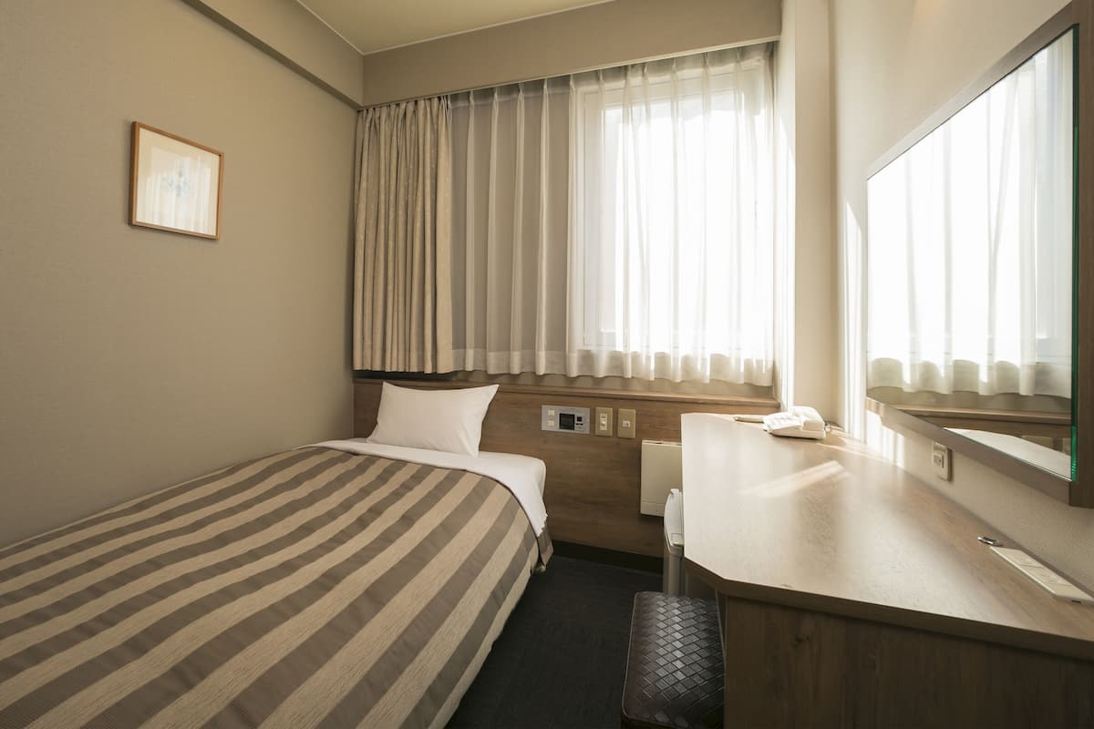 Desk, blackout drapes, iron/ironing board (on request), WiFi (free)