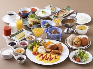 Tägliches Frühstücksbuffet (1980 JPY pro Person)