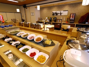 Daily buffet breakfast (JPY 1800 per person) - Route-Inn Grantia Fukuokamiyawaka-wakitaonsen- (Miyawaka)