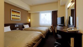 Desk, free WiFi, bed sheets