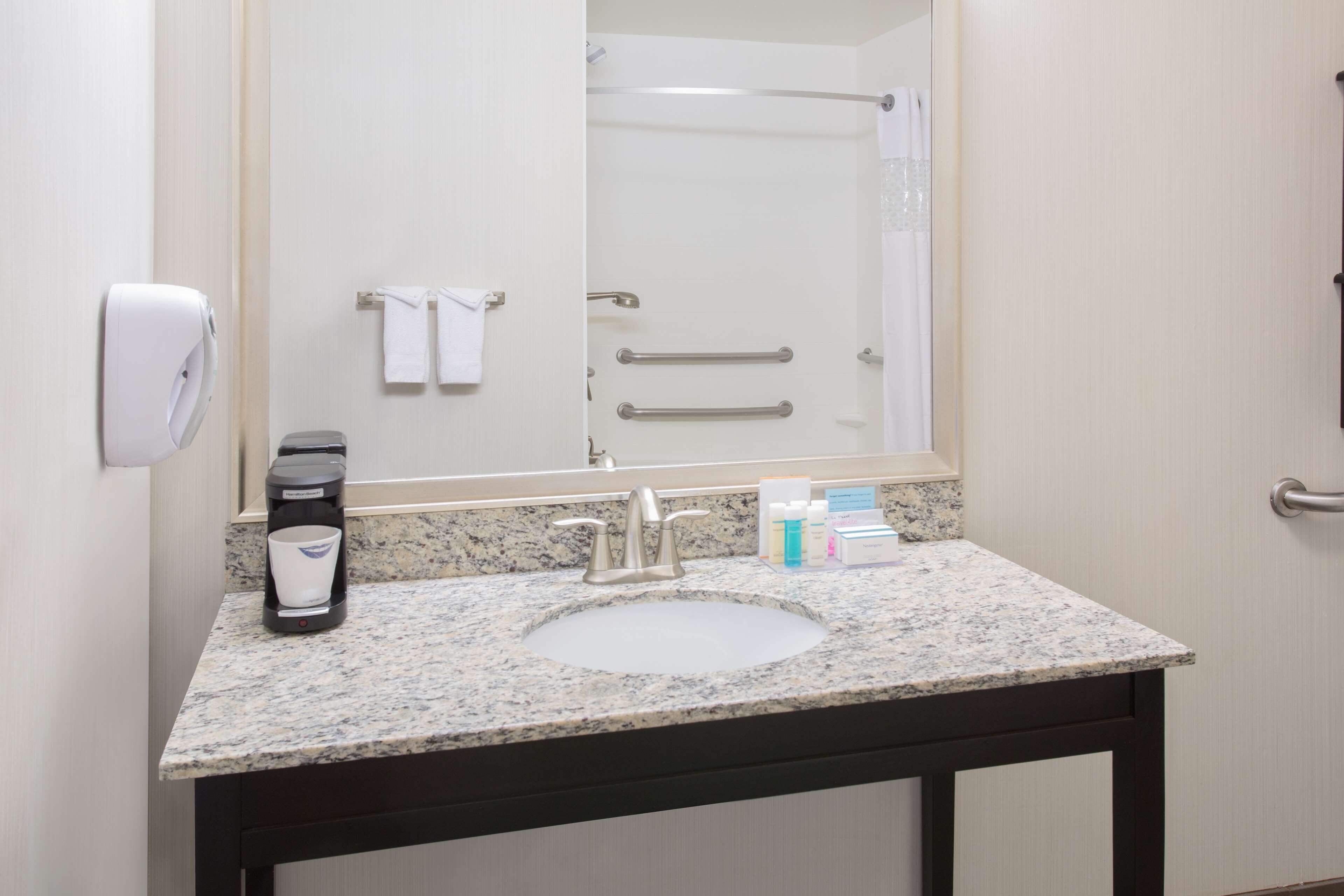 free toiletries, hair dryer, towels, soap