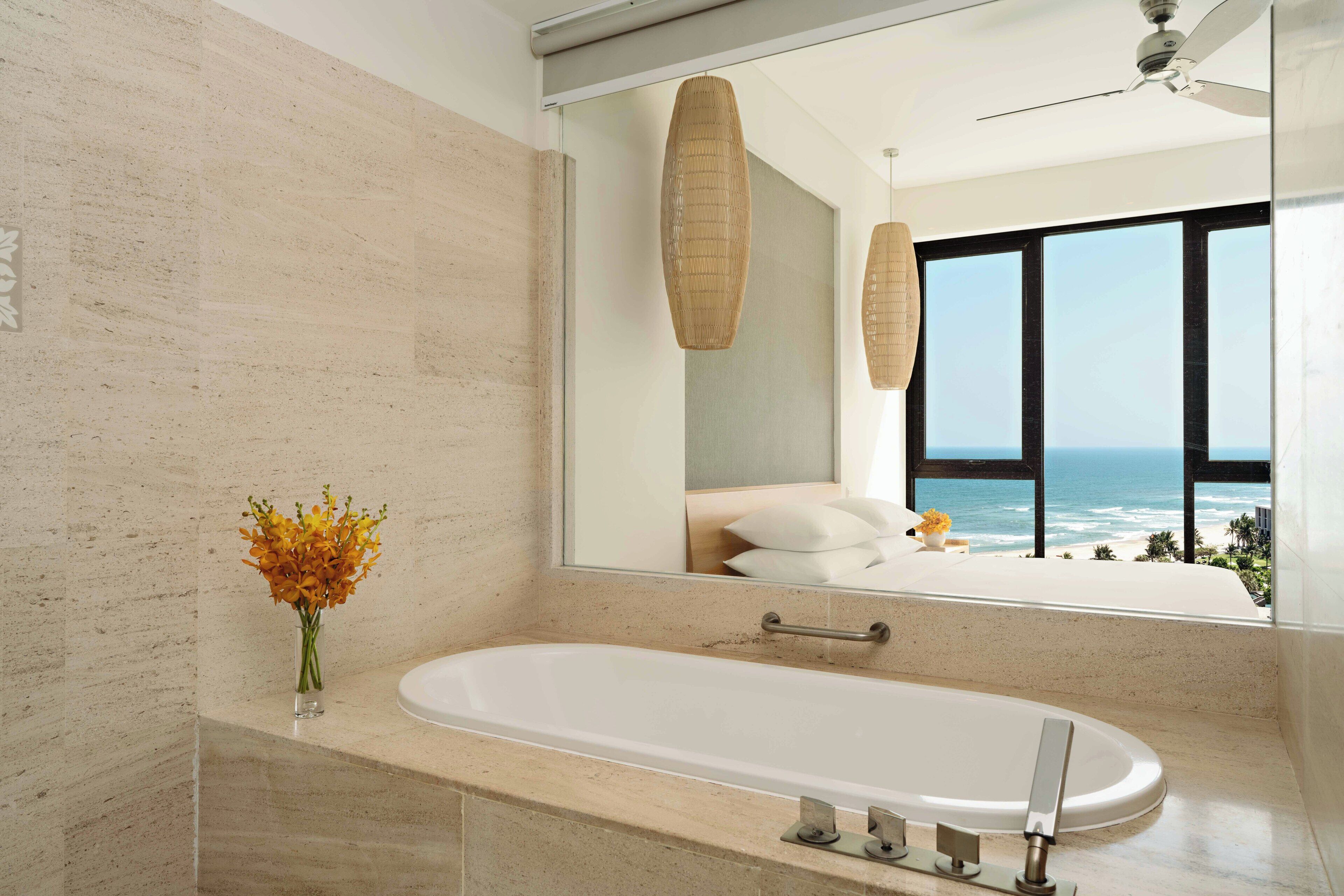 1 bedroom residence, ocean view | bathroom | deep-soaking bathtub, rainfall showerhead, designer toiletries