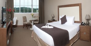 Premium bedding, pillow-top beds, in-room safe, desk