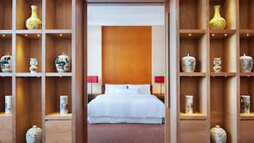 Premium bedding, memory-foam beds, minibar, in-room safe