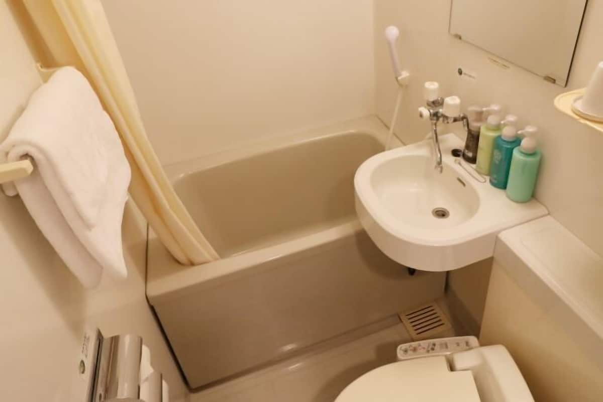 Duschwanne, Komfortbadewanne, kostenlose Toilettenartikel, Hausschuhe