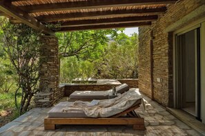 Stone House near the beach | Terrace/patio - Onar Andros (Andros)