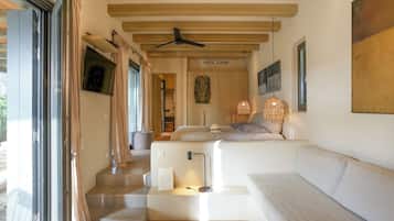 Dream Hillside House for 2+1 guests sea view | Sengetøy av topp kvalitet, minibar og individuelt dekorert