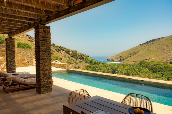 Sunrise Villa with Private Pool | Terrace/patio - Onar Andros (Andros)