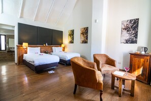 Quarto duplo júnior, vista para o vale | 1 quarto, roupas de cama de algodão egípcio, roupas de cama premium