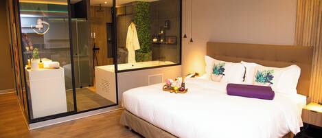 Premium bedding, minibar, in-room safe, desk