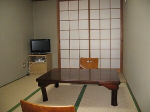 Japanese Style Room 6 Tatami Mats With Bath | Living area | TV - Ryokan Ohto (Kyoto)
