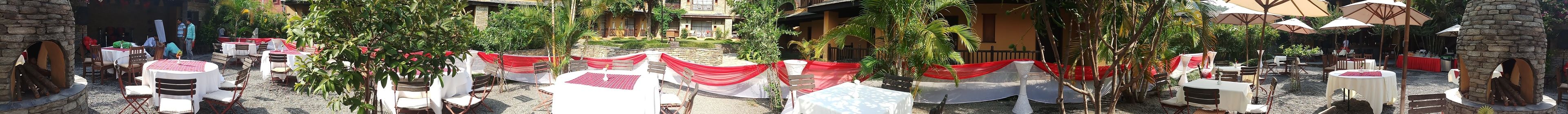 outdoor wedding area