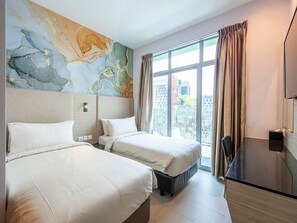 ห้องพรีเมียม, เตียงเดี่ยว 2 เตียง | ตู้นิรภัยในห้องพัก, ตกแต่งพิเศษโดยเฉพาะ, โต๊ะทำงาน, Wi-Fi ฟรี