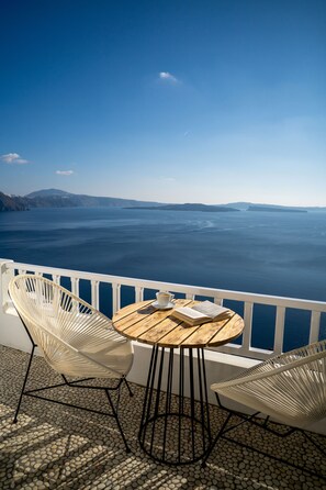 Classic Room, Hot Tub (Caldera View) | Beach/ocean view - Delfini Villas (Santorini)