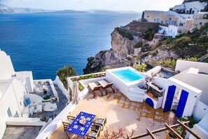 Luxury Villa, 2 Bedrooms, Private Pool, Sea View (Villa Hercules) | Terrace/patio