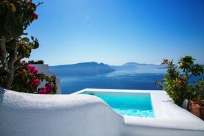 Luxury-Villa, 2 Schlafzimmer, eigener Pool, Meerblick (Villa Hercules) | Terrasse/Patio