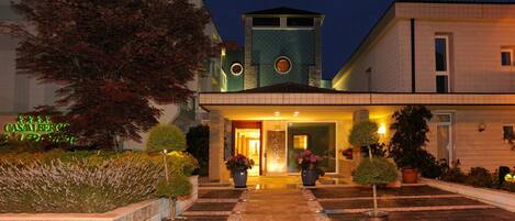 Front of property – evening/night