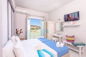 Estúdio | Camas com colchões pillow-top, quartos à prova de som, Wi-Fi de cortesia