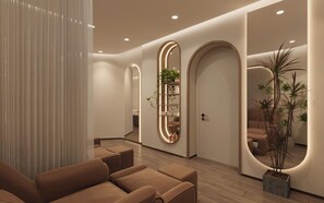 Phòng trị liệu đôi, liệu pháp hương thơm, liệu pháp ấn huyệt đạo 