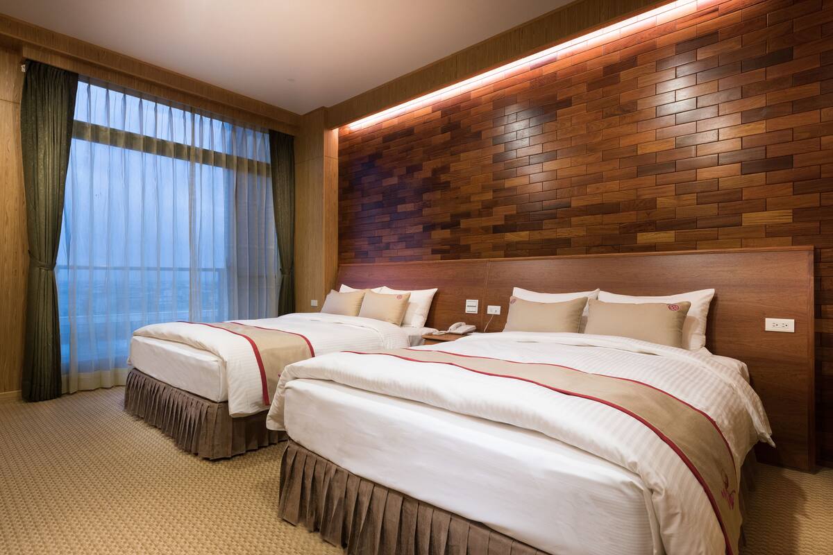 Quadruple Room | Premium bedding, desk, blackout curtains, soundproofing