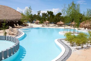 2 outdoor pools, open 8:00 AM to 8:00 PM, pool umbrellas, sun loungers