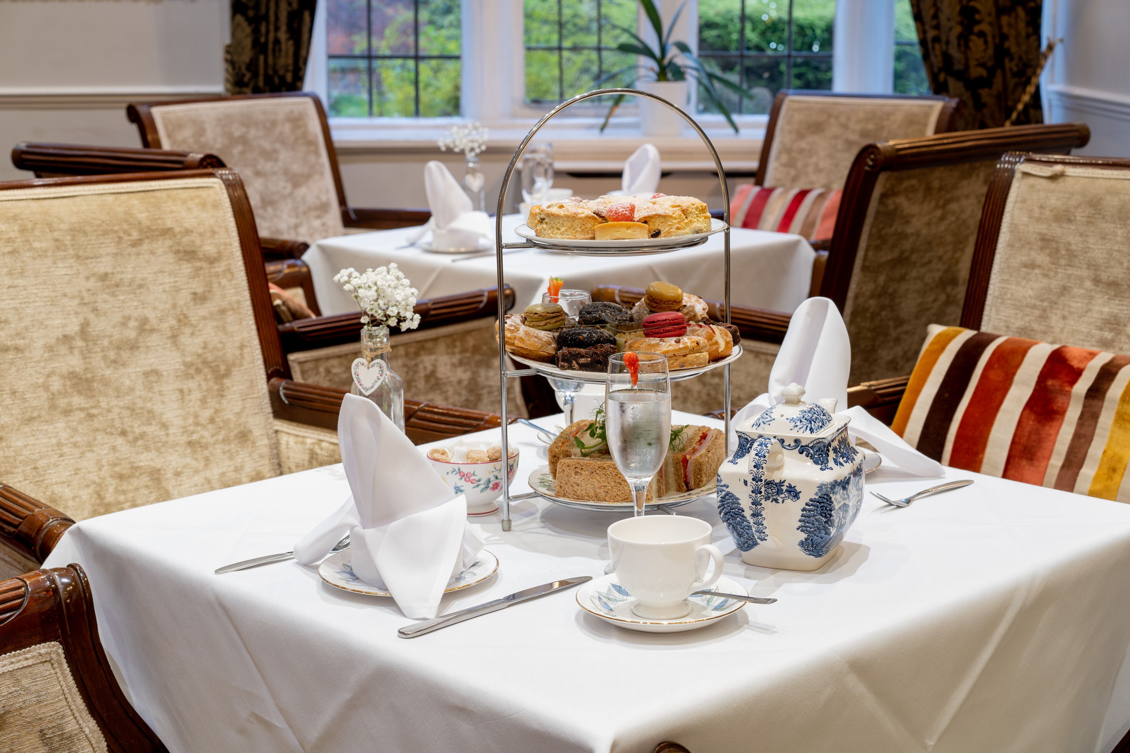 breakfast, lunch, dinner served; british cuisine, garden views