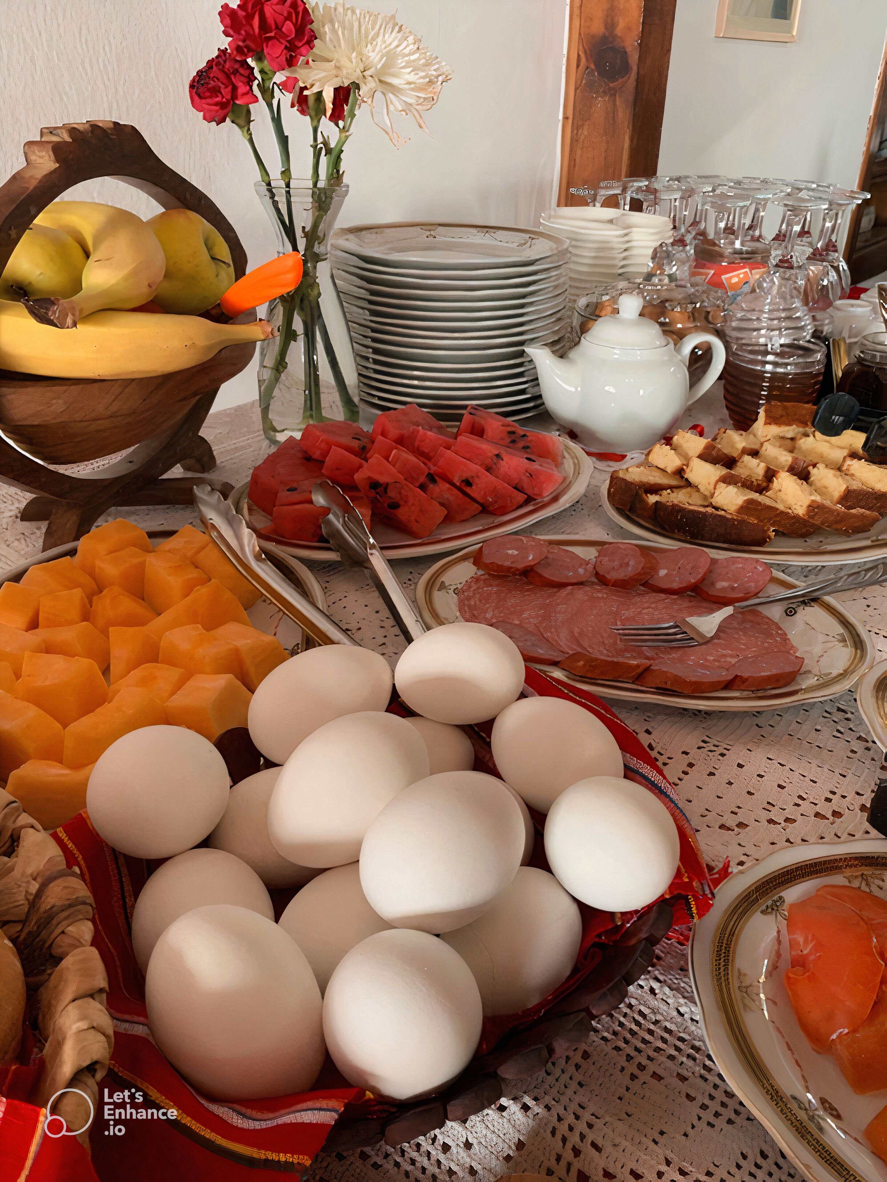 daily full breakfast (all 600 per person)