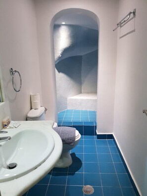 Shower, hair dryer - Villa Roussa (Santorini)