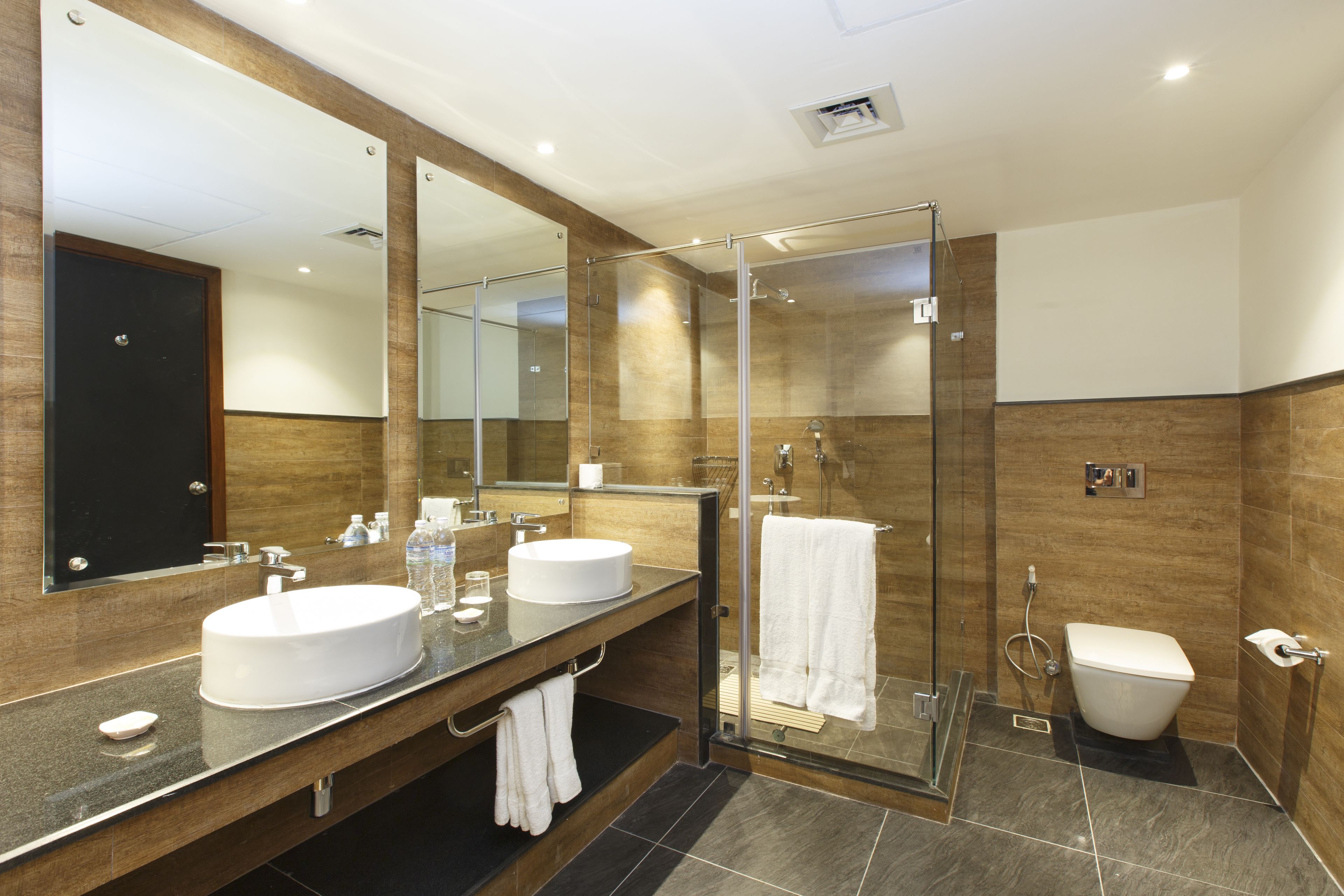 Amenidades de baño gratuitas, secadora de cabello, batas, pantuflas 