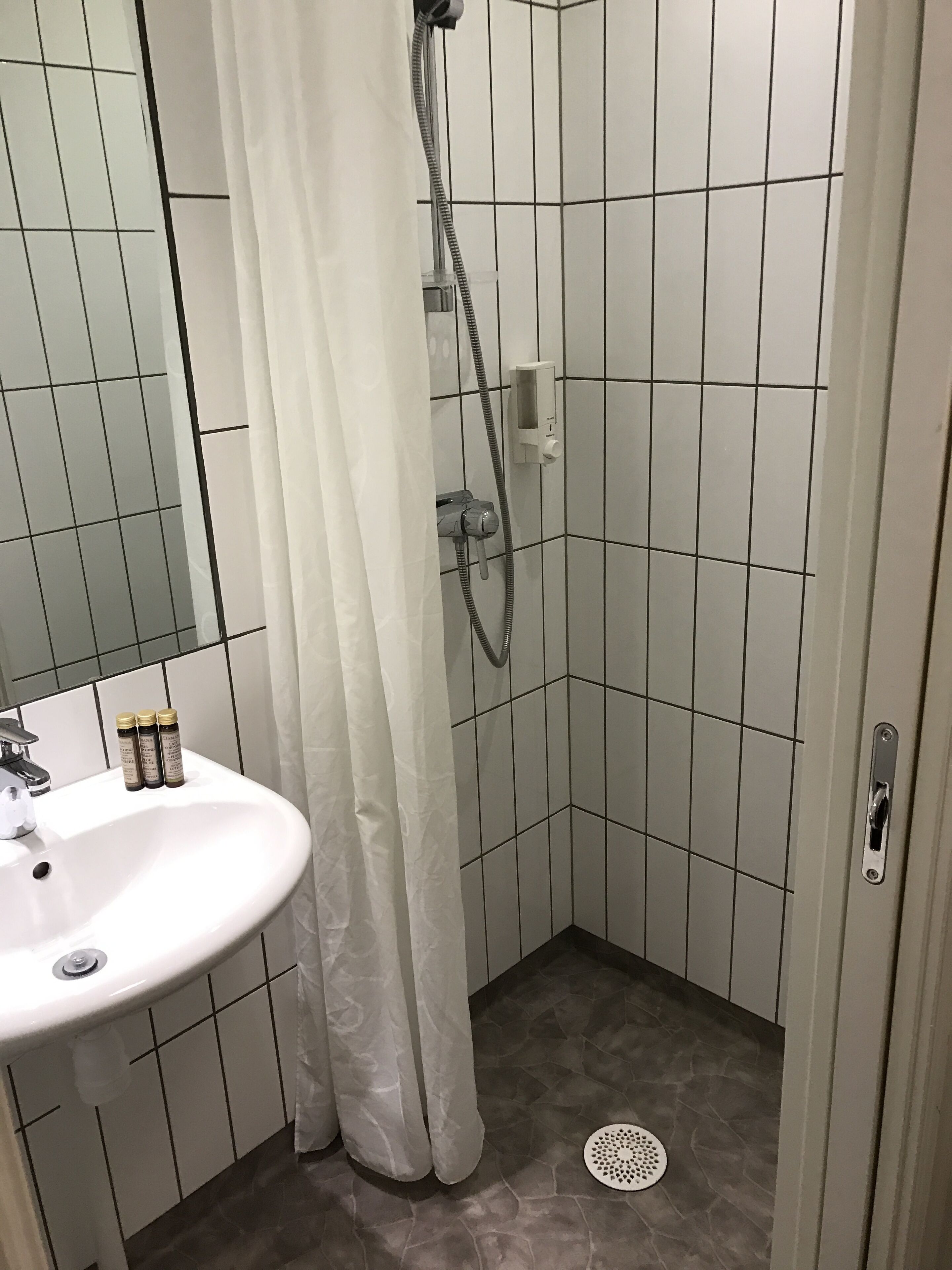 single room, annex building | bathroom | shower, free toiletries, hair dryer, towels