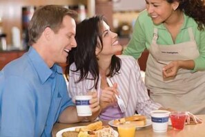 Free daily buffet breakfast