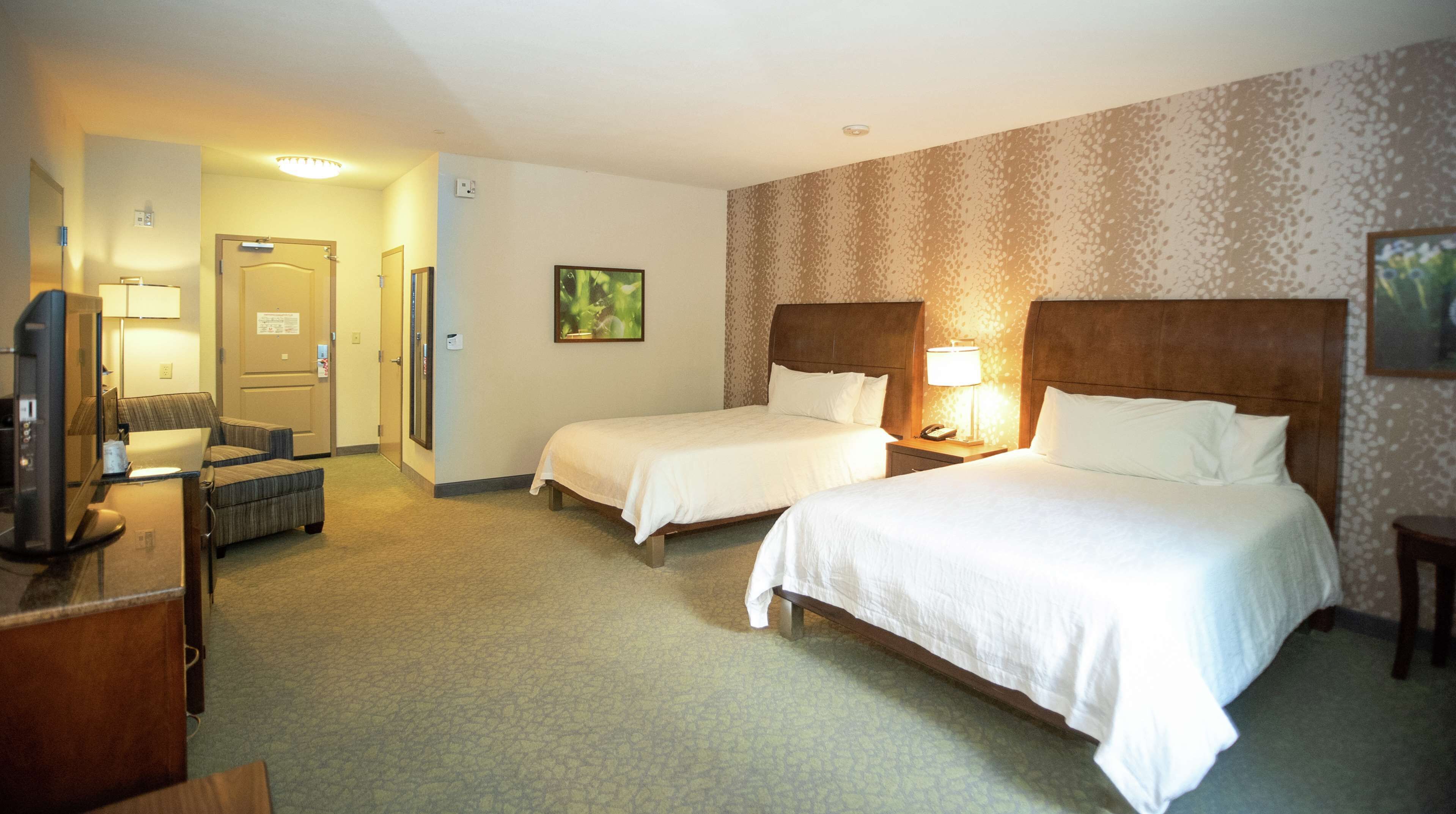 room, 2 queen beds, accessible, bathtub | in-room safe, laptop workspace, iron/ironing board