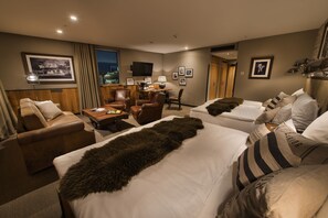 Family Room, 2 Queen Beds (Premium) | Select Comfort beds, free minibar, in-room safe, desk