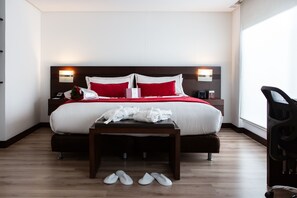 Down duvets, pillow-top beds, minibar, in-room safe